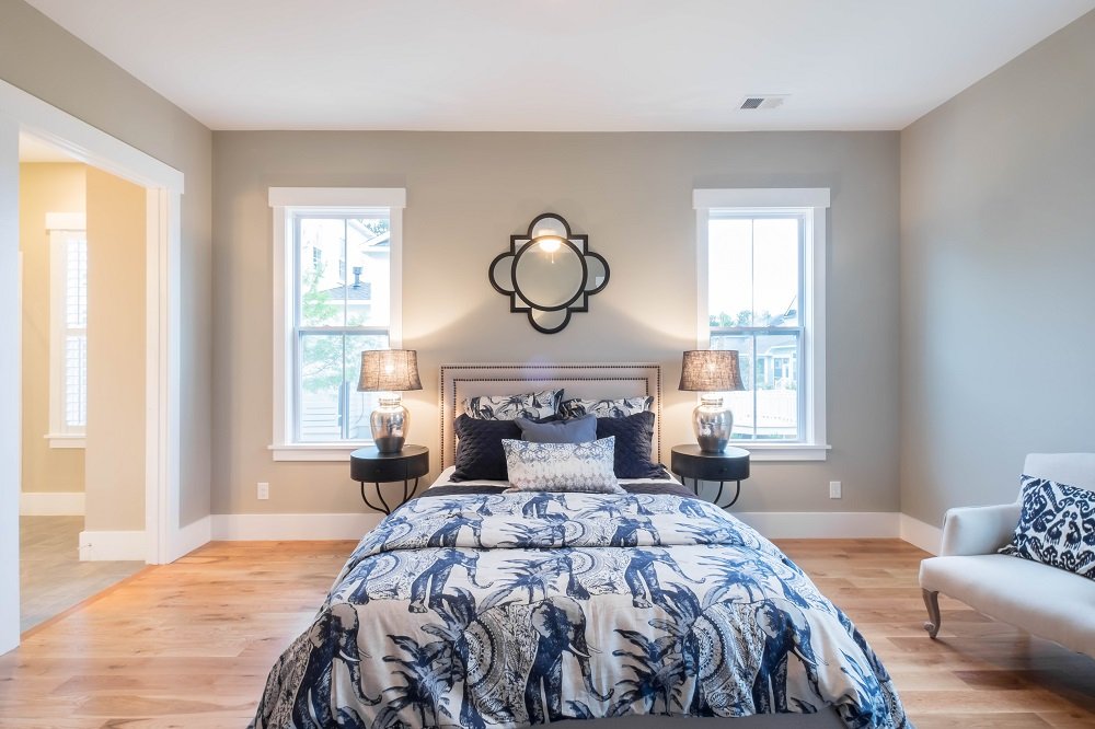 Bedroom of the SaussyBurbank at VillageCarolinaPark