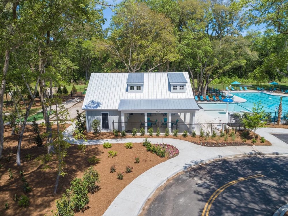PoolHouseAerial2 at Oakfield by Centex