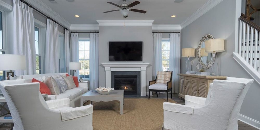LivingRoom at EnclaveStratton by DRB Coastal
