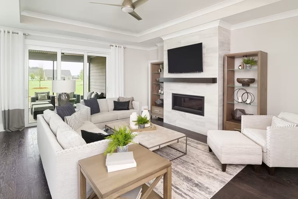 PrestigeLivingRoom at Heartwood by Pulte