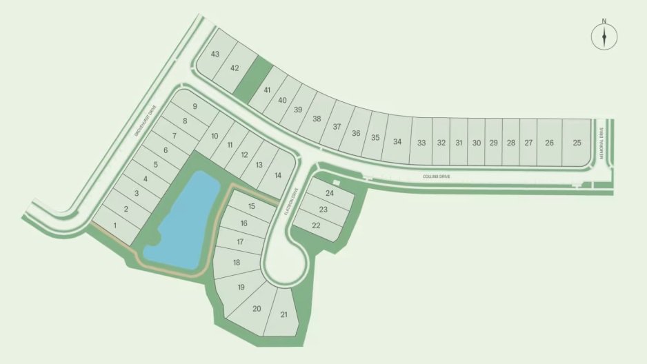 Homesite Map - Parks Edge at Carolina Bay by Pulte Homes