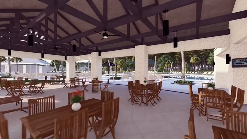 Del Webb Nexton - New Amenity Rendering - Poolside Bar and Grill