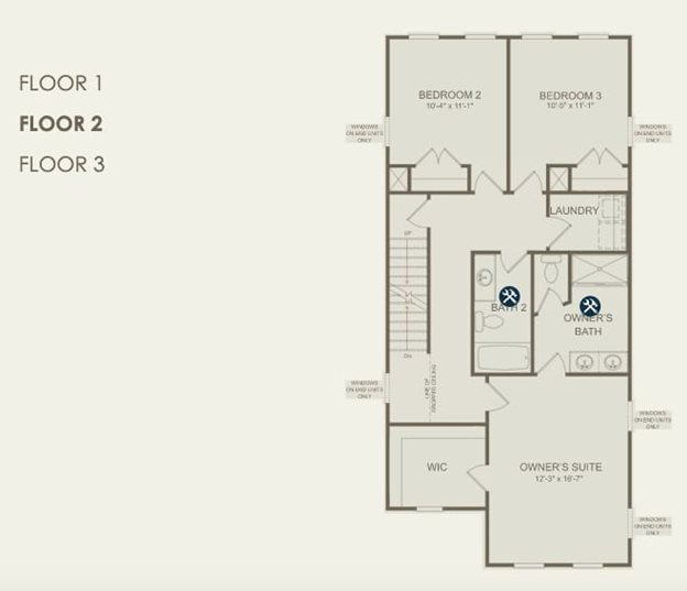 Marshside Towns Carolina Bay Pulte Homes Byrnes 2nd Floor Floorplan