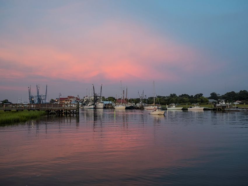 Dusk at Shem Creek in Mt Pleasant SC