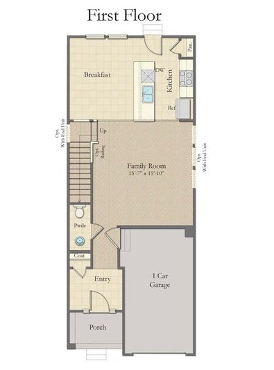 ParkCircle-DanRyan_Floorplan-FirstFloor.jpg Park Circle Station North Charleston Dan Ryan Builders Litchfield New Home first floor