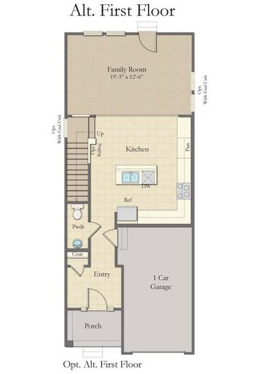 ParkCircle-DanRyan_Floorplan-FirstFloorALT.jpg Park Circle Station North Charleston Dan Ryan Builders Litchfield New Home alternate first floor