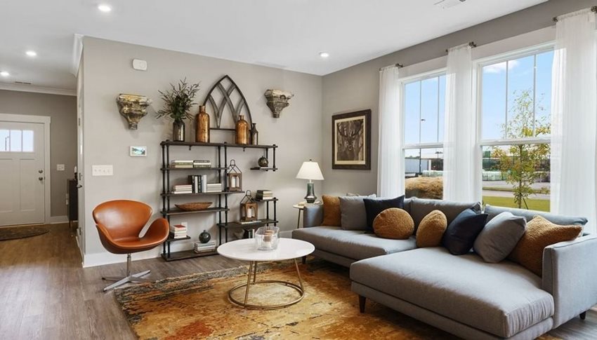 ParkCircle-DanRyan_LivingRoom.jpg Park Circle Station North Charleston Dan Ryan Builders Litchfield New Home living room
