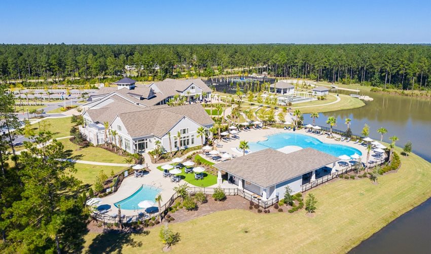 Four Seasons Lakes of Cane Bay Pool Aerial