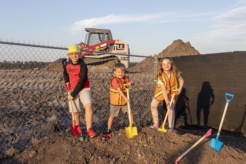 Midtown-GB-1-Rylan-Dutkiewicz,-Aiden-Clancy-and-Brynlee-Dutkiewicz.jpg Nexton Midtown Club Summerville SC Kids Groundbreaking
