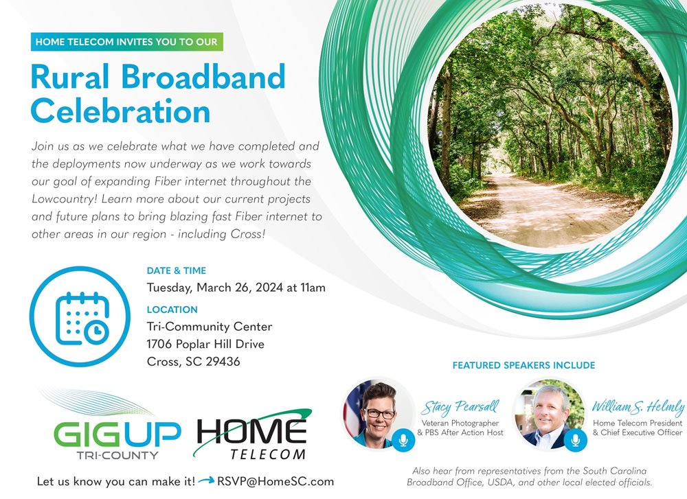 Home Telecom Rural Broadband Expansion - Cross SC Home Telecom Rural Broadband Expansion - Cross SC