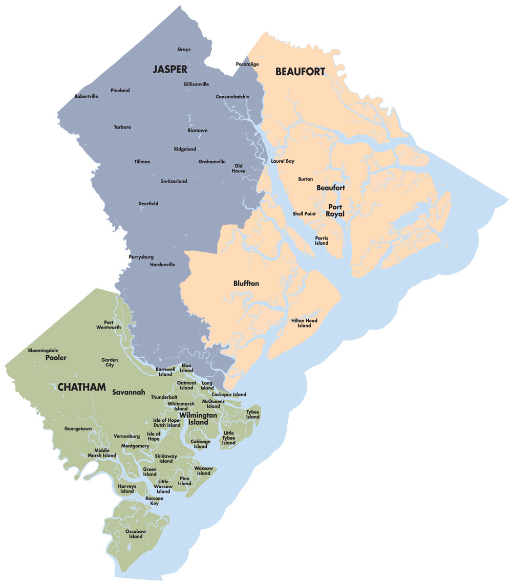 Hilton Head - Savannah Area Orientation Map